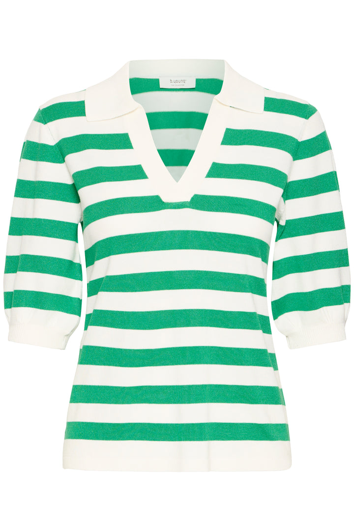 Byoung Green Stripe Morla Polo
