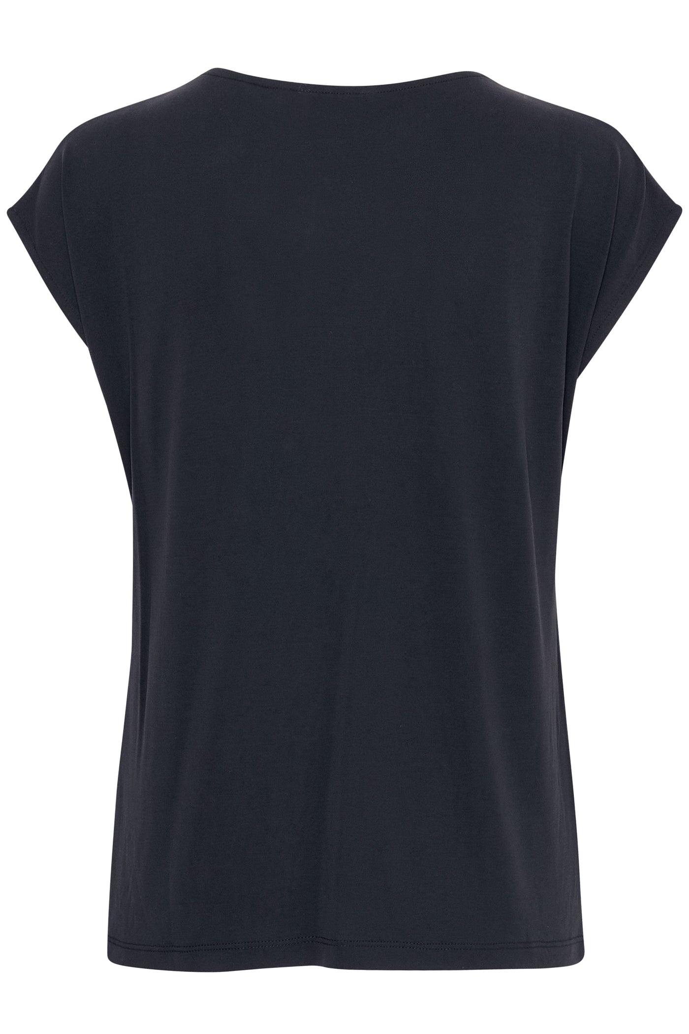 Byoung Black Deco Neck Tee