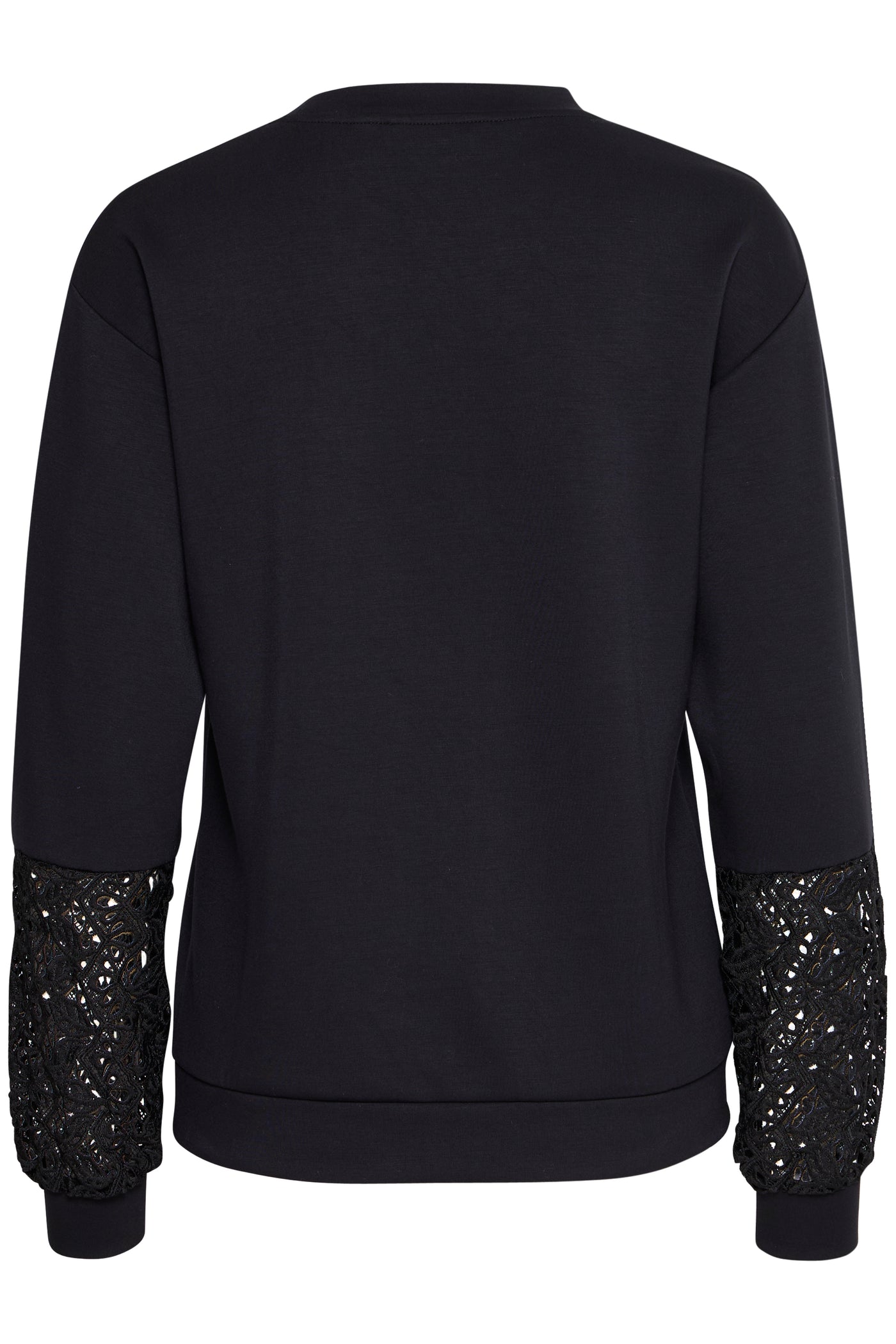 Byoung Black Lace Sleeve Sweatshirt