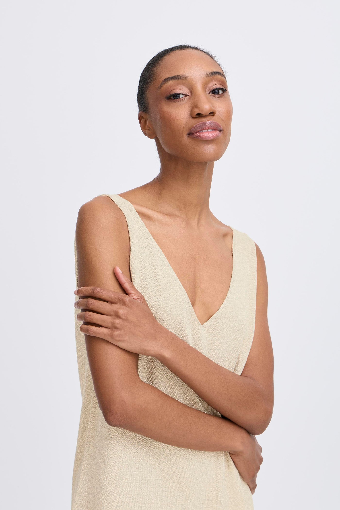 Byoung Gold Lurex Vest Top