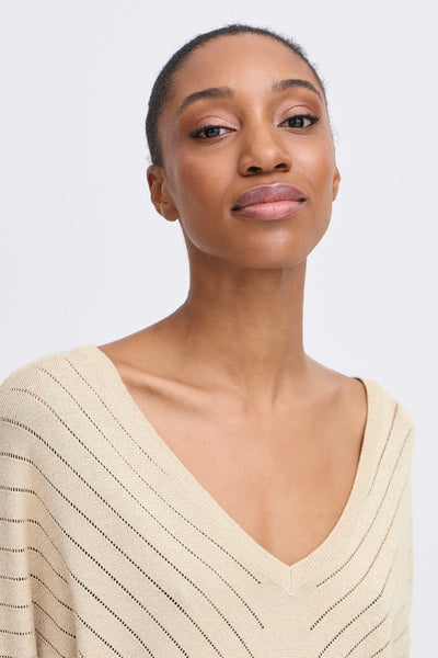 Byoung Gold Lurex Chevron Top
