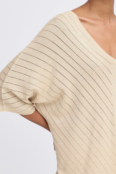 Byoung Gold Lurex Chevron Top