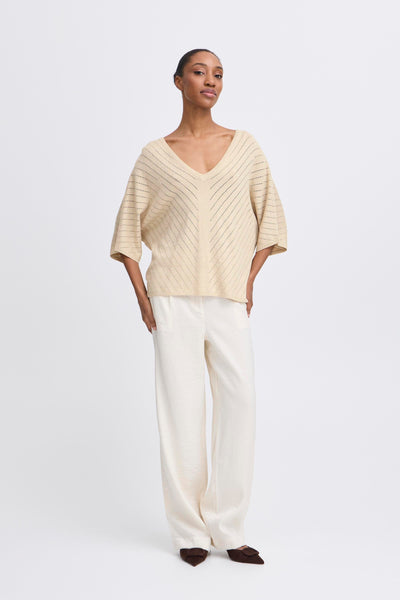Byoung Gold Lurex Chevron Top