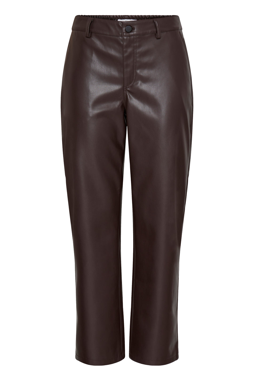 Byoung Brown Faux Leather Daja Pants