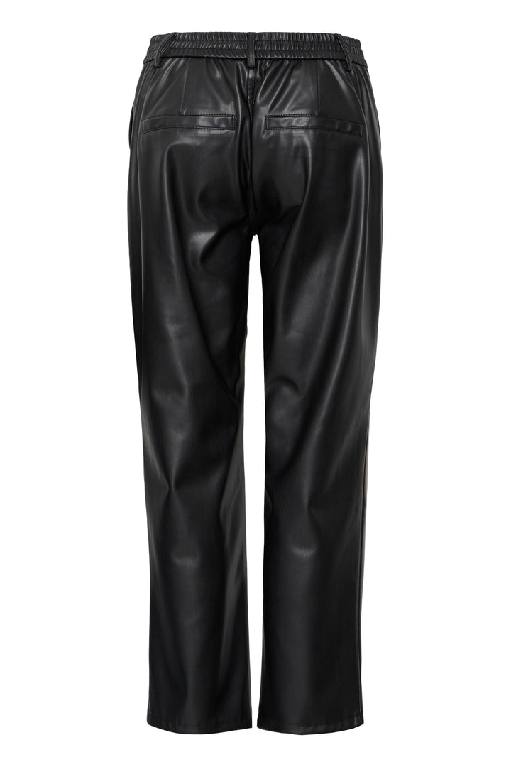 Byoung Black Faux Leather Daja Pants