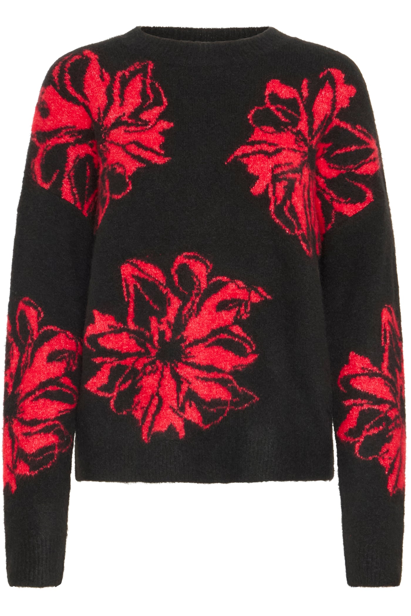 Byoung Red Flower Omea Jumper