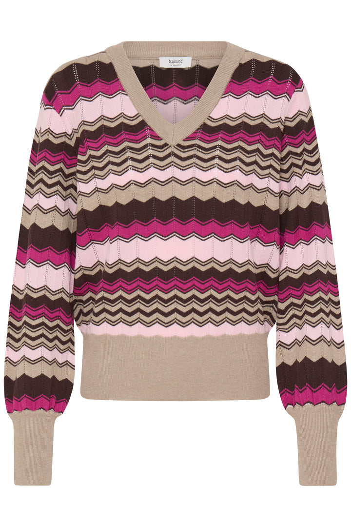 Byoung Pink Zig Zag Pointelle Jumper