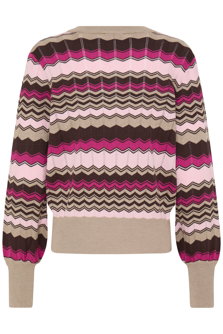 Byoung Pink Zig Zag Pointelle Jumper