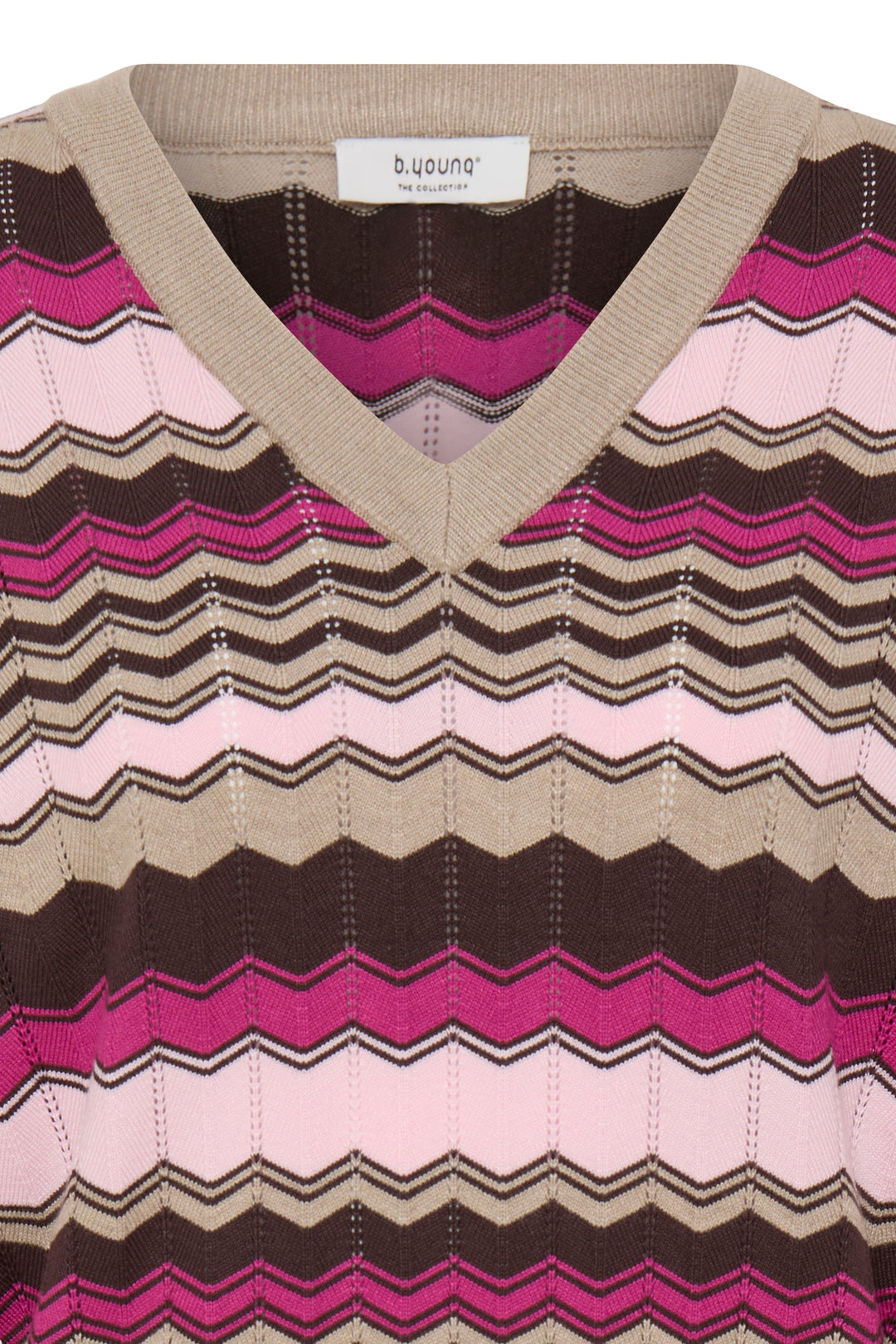 Byoung Pink Zig Zag Pointelle Jumper