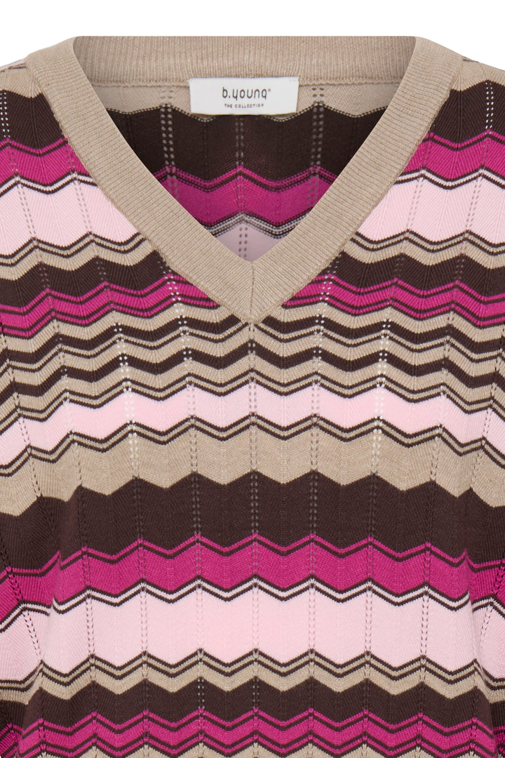 Byoung Pink Zig Zag Pointelle Jumper