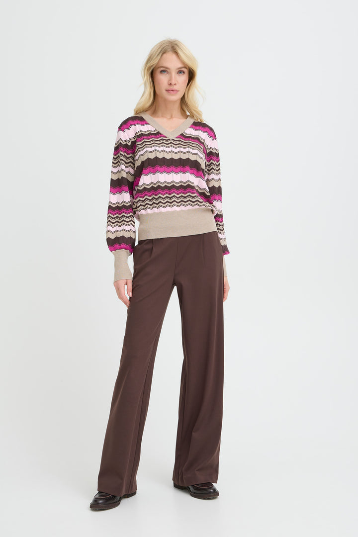 Byoung Pink Zig Zag Pointelle Jumper