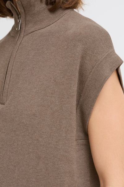 Byoung Walnut Morla Zip Vest