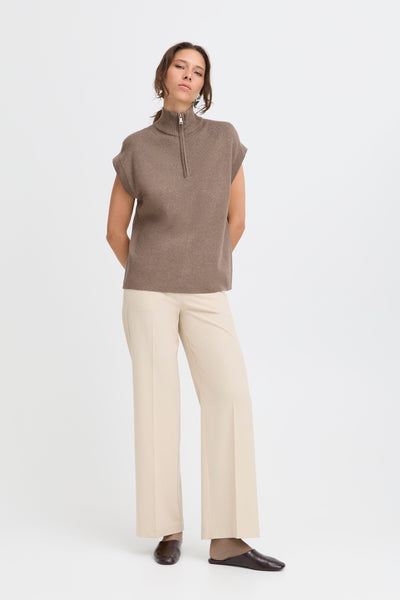 Byoung Walnut Morla Zip Vest