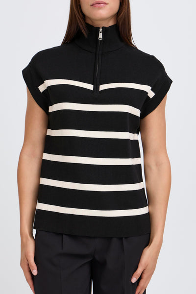 Byoung Stripe Morla Zip Vest