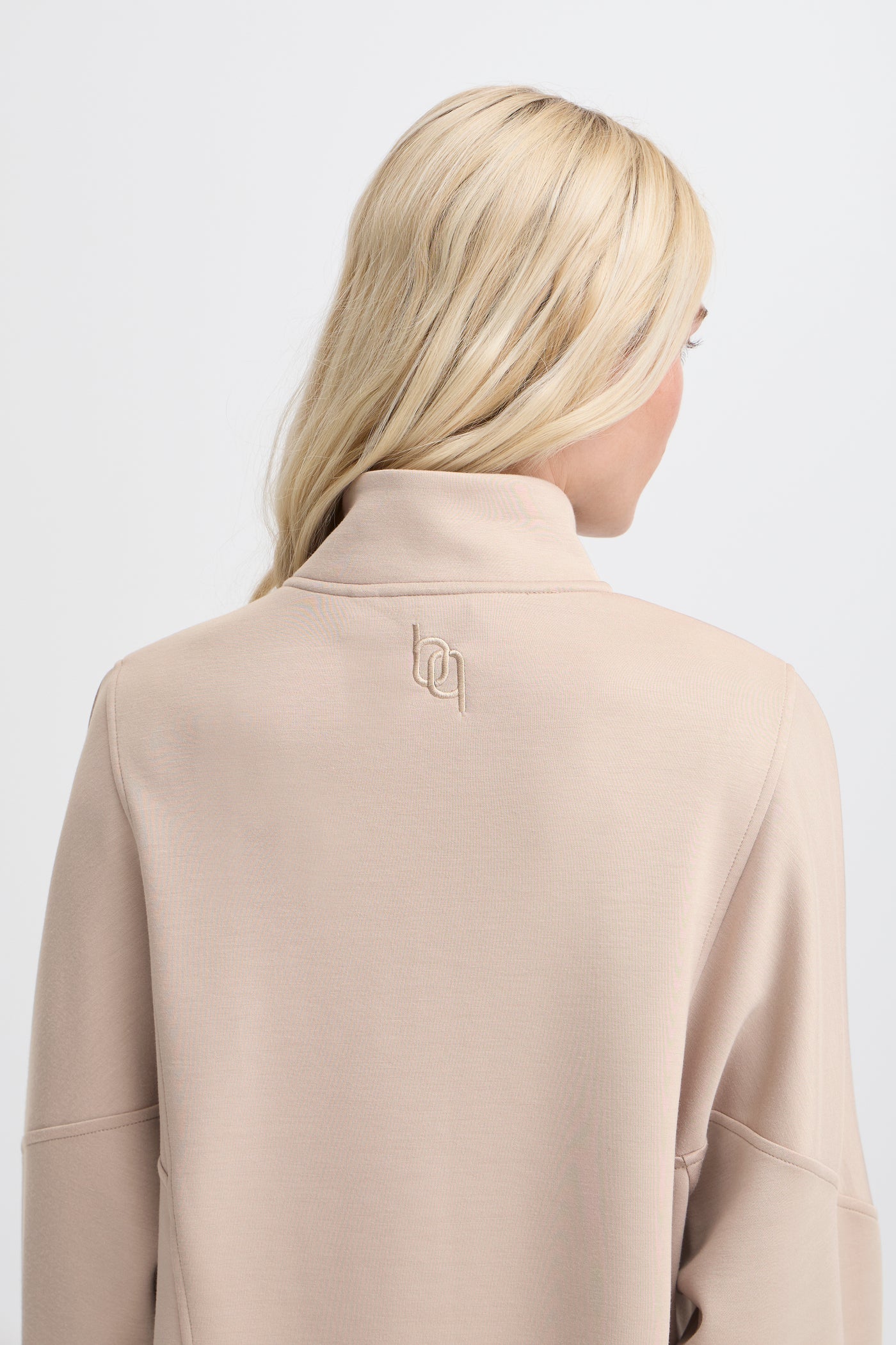 Byoung Stone Zip Neck Sweatshirt