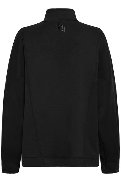 Byoung Black Zip Neck Sweatshirt