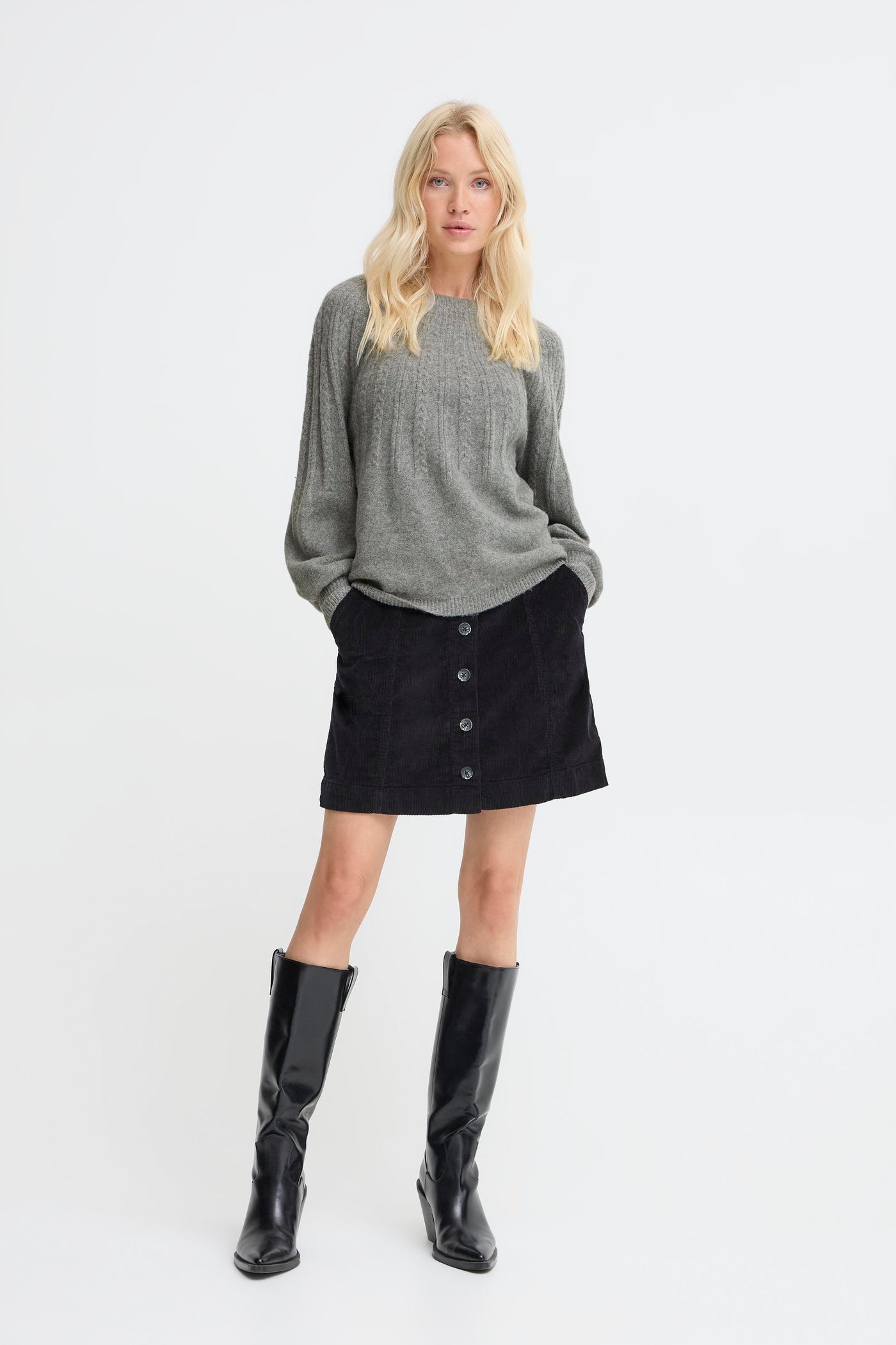 Byoung Grey Cable Magge Jumper