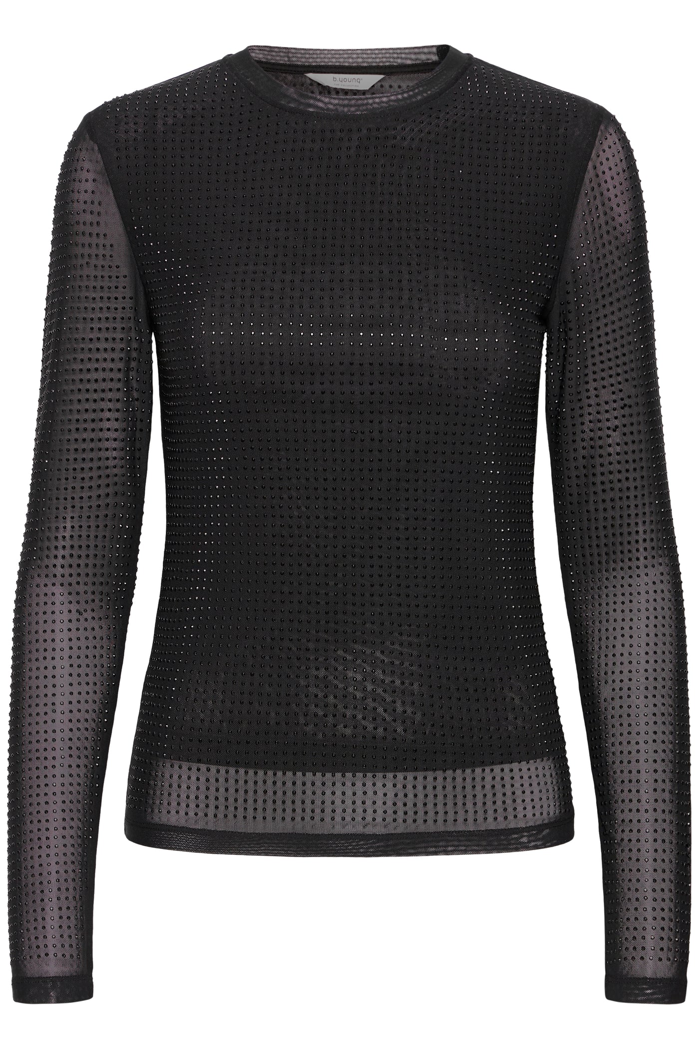 Byoung Black Gem Mesh Top