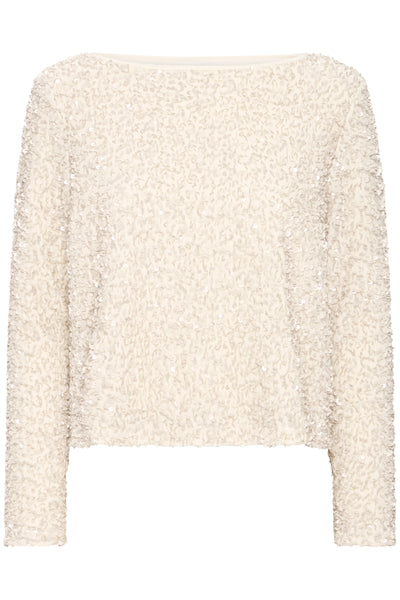 Byoung Cream Sequin Pary Top