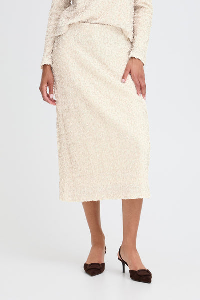 Byoung Cream Sequin Pary Skirt