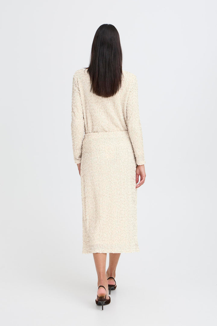 Byoung Cream Sequin Pary Skirt