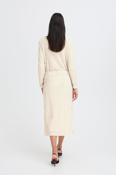 Byoung Cream Sequin Pary Skirt