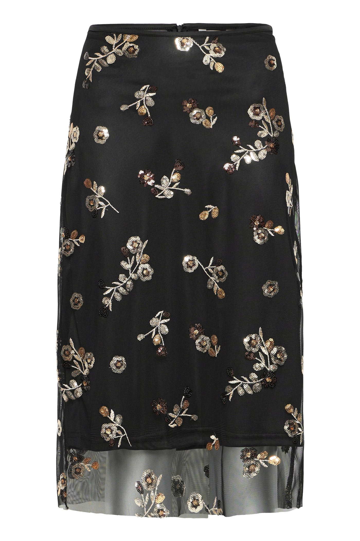 Byoung Floral Sequin Skirt