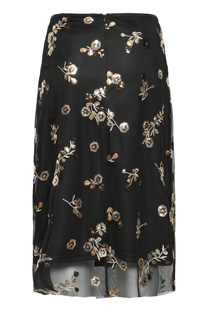 Byoung Floral Sequin Skirt