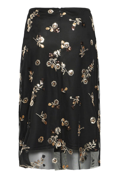 Byoung Floral Sequin Skirt
