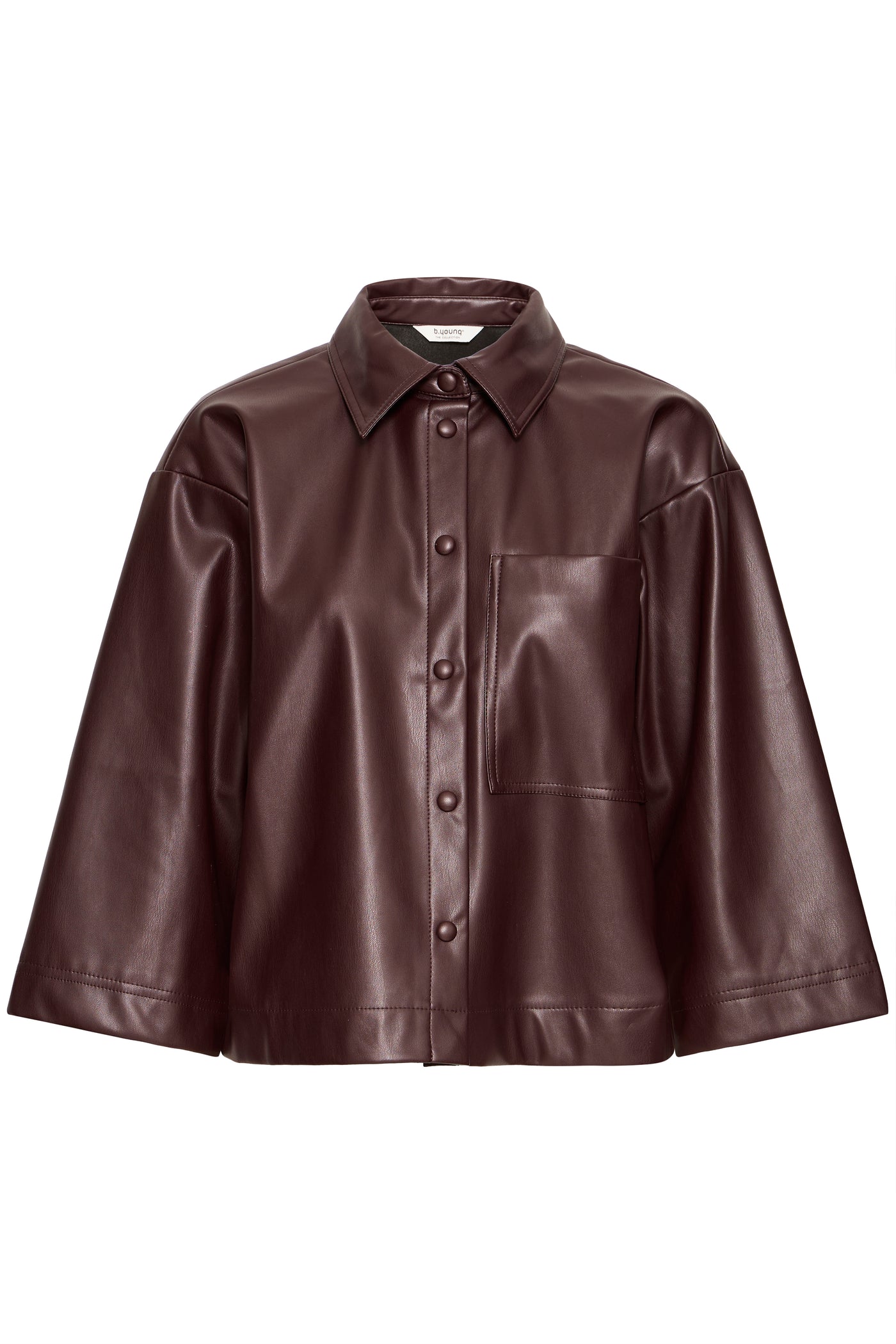 Byoung Port Faux Leather Shirt