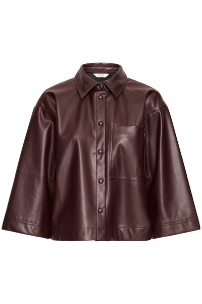 Byoung Port Faux Leather Shirt