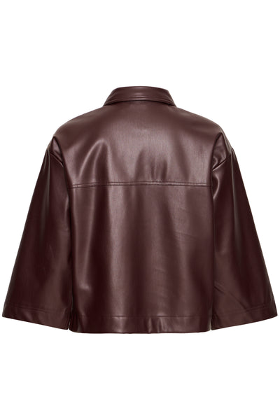 Byoung Port Faux Leather Shirt