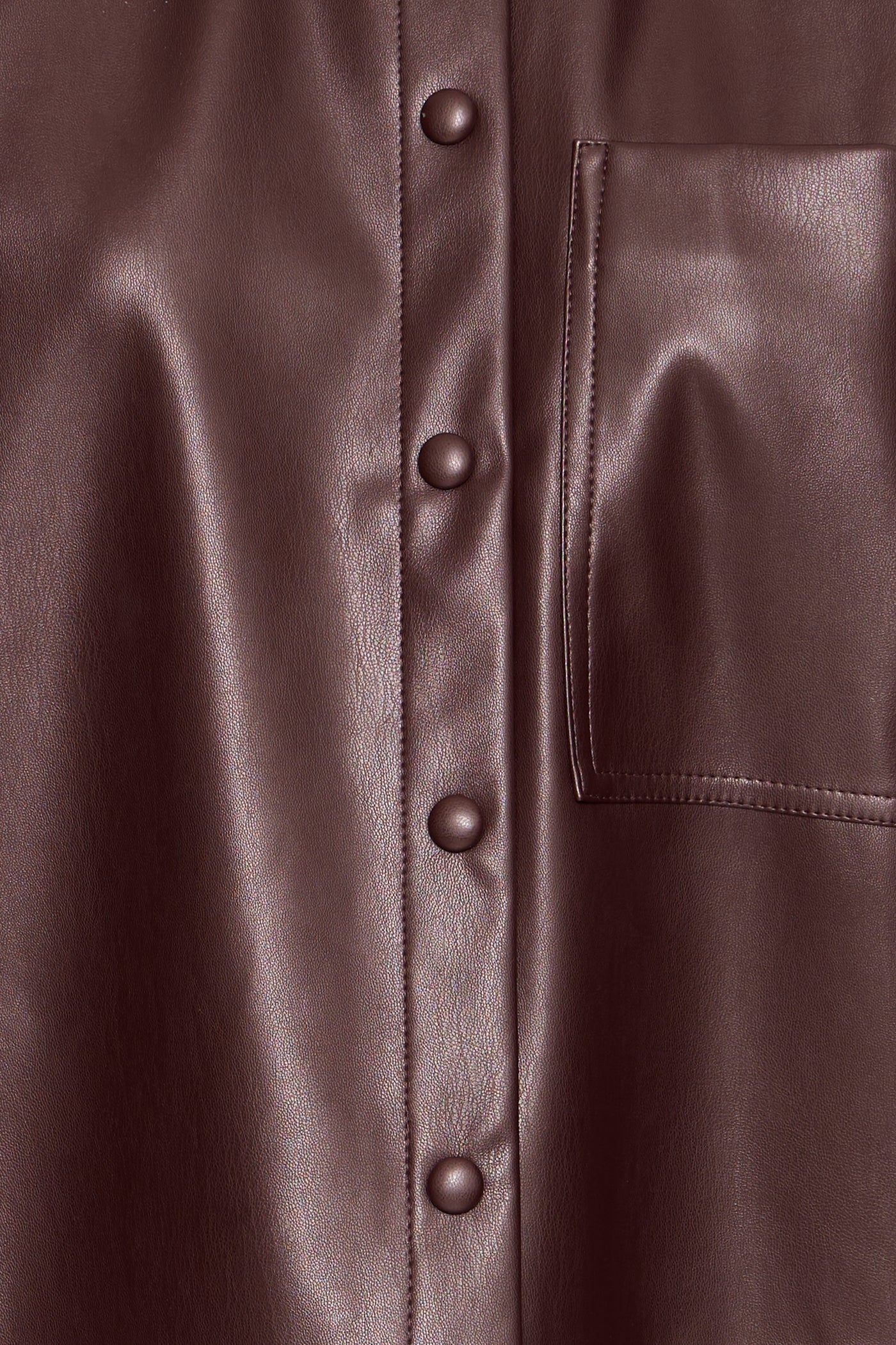 Byoung Port Faux Leather Shirt