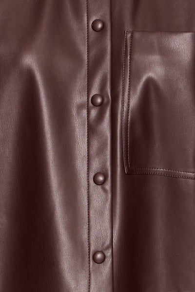 Byoung Port Faux Leather Shirt