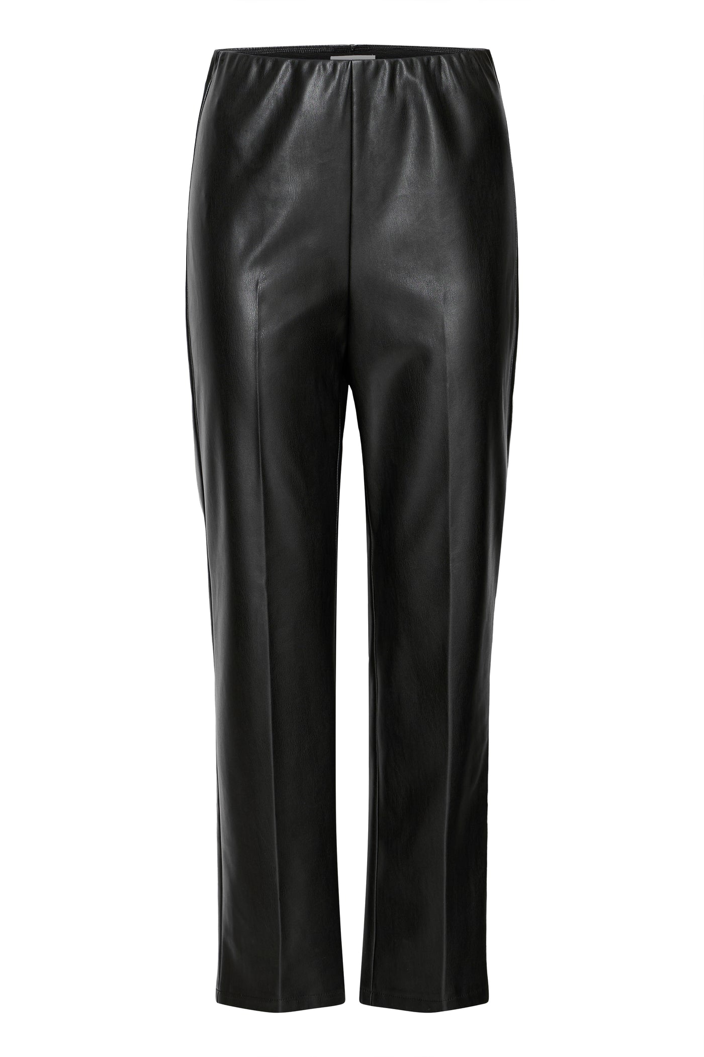 Black Faux Leather Kaddo Pants