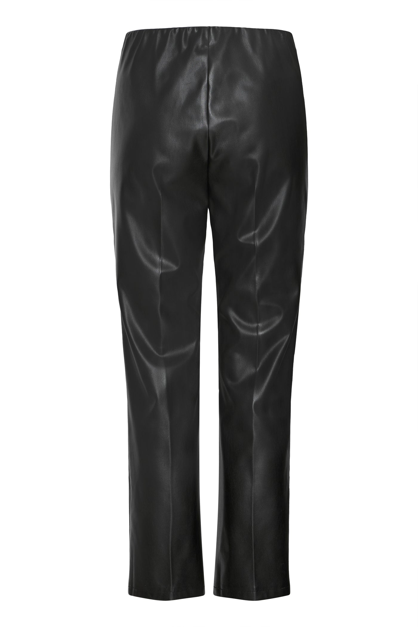 Black Faux Leather Kaddo Pants