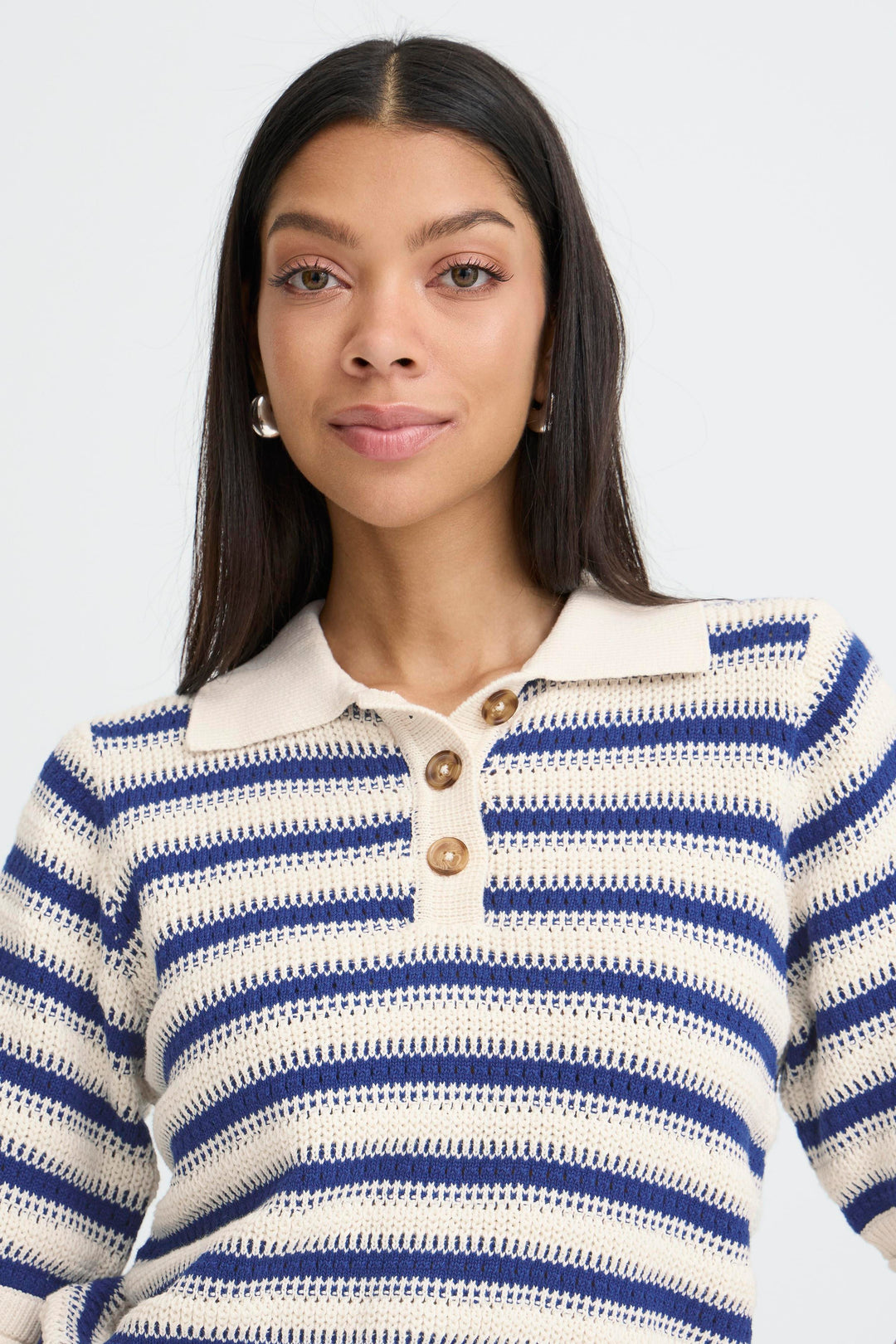 Byoung Stripe Mikala Polo Jumper