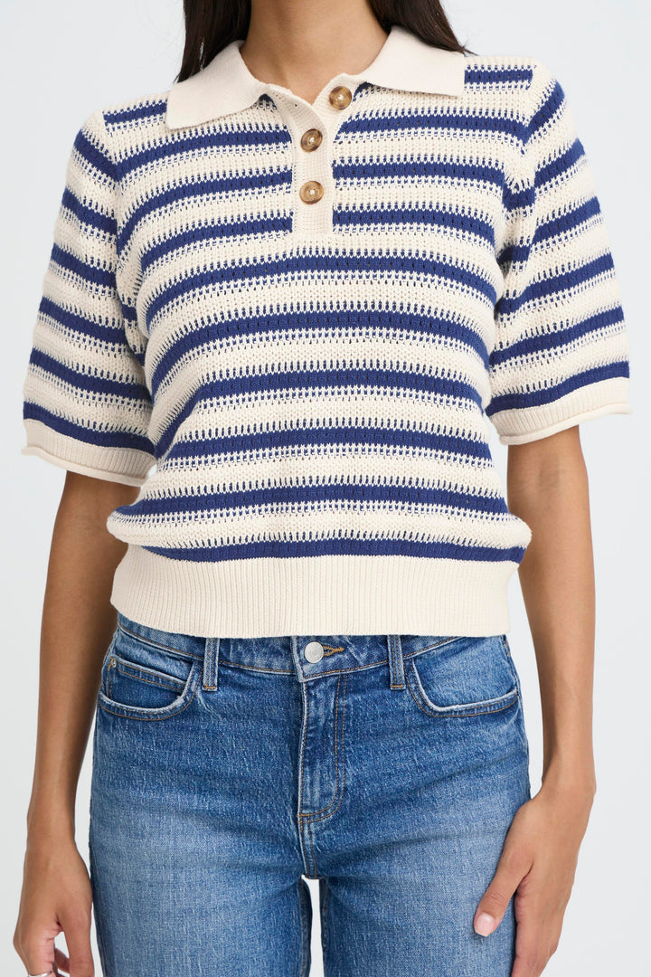 Byoung Stripe Mikala Polo Jumper