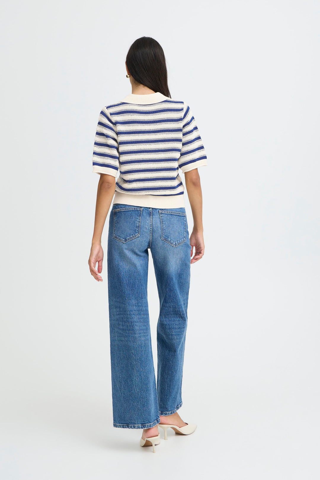 Byoung Stripe Mikala Polo Jumper