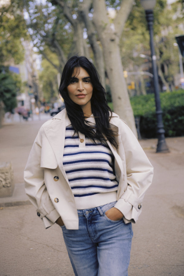 Byoung Stripe Mikala Polo Jumper