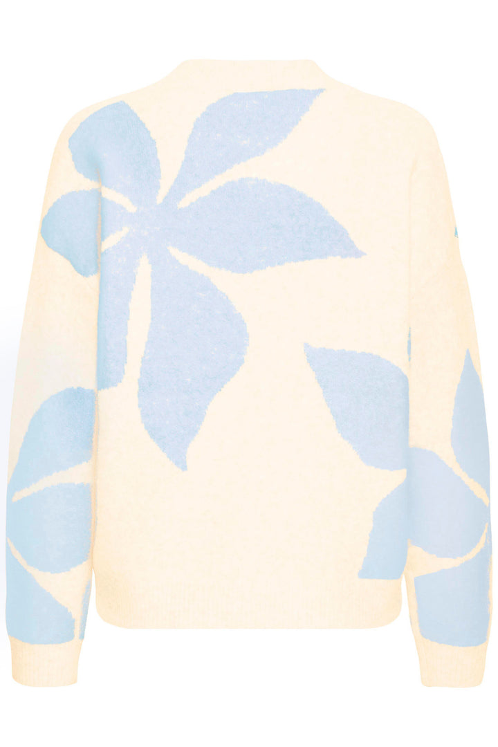 Byoung Pale Blue Flower Jumper