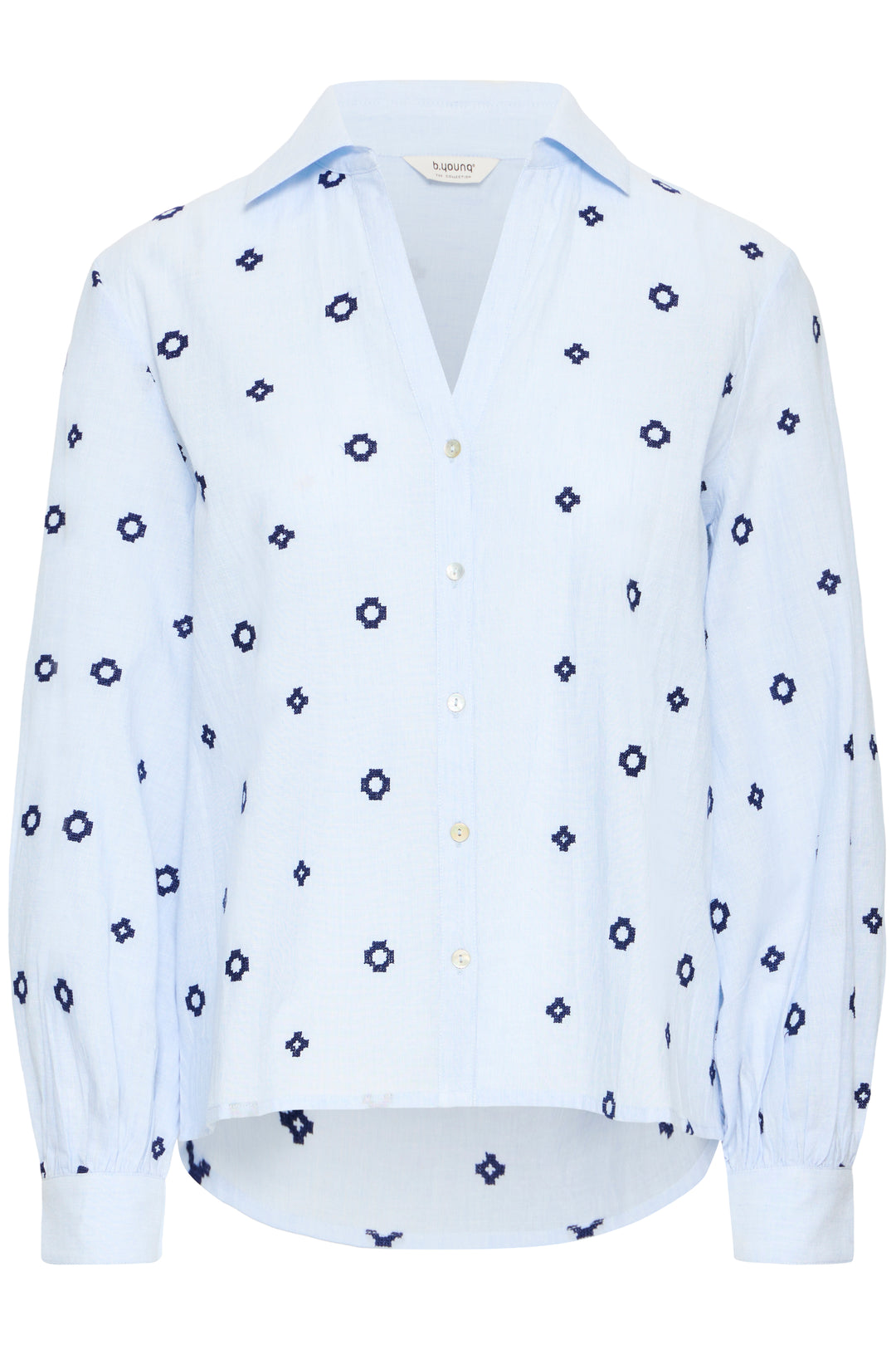 Byoung Blue Embroidered Shirt