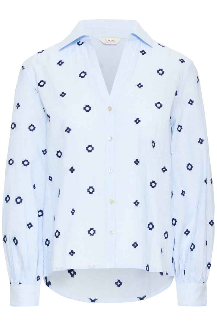 Byoung Blue Embroidered Shirt