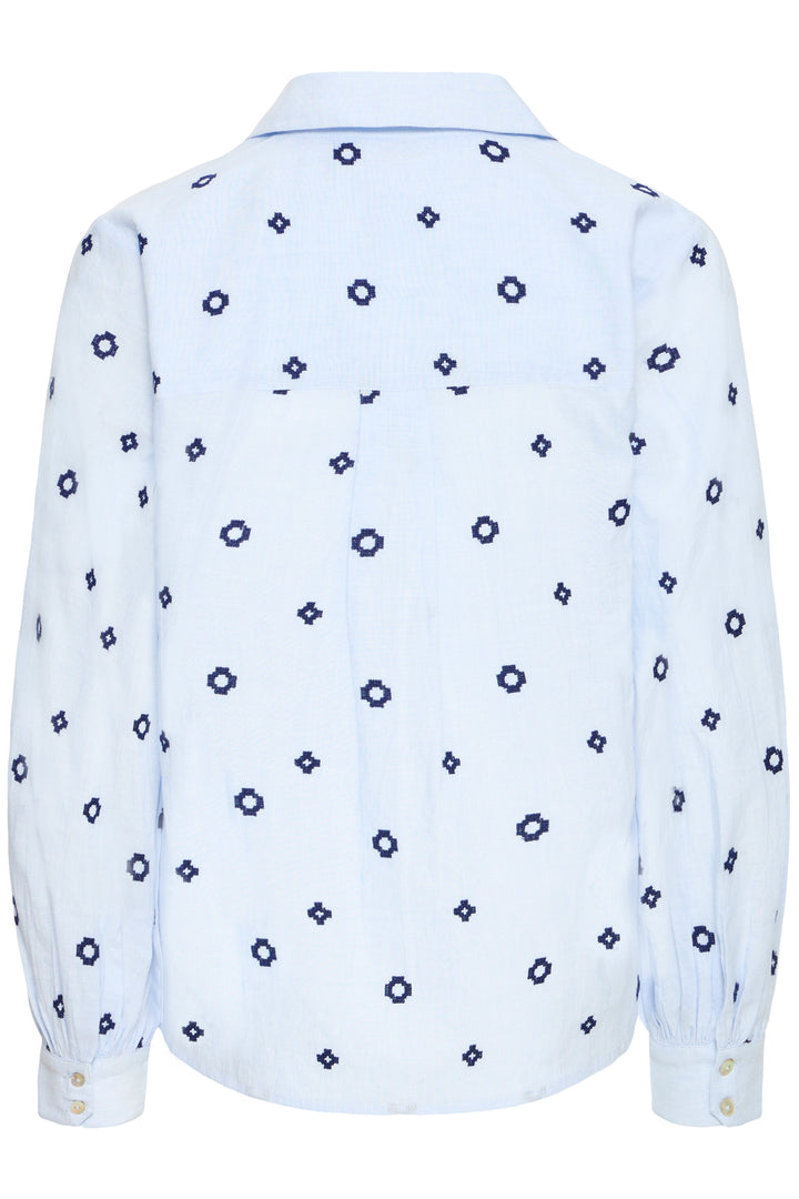 Byoung Blue Embroidered Shirt
