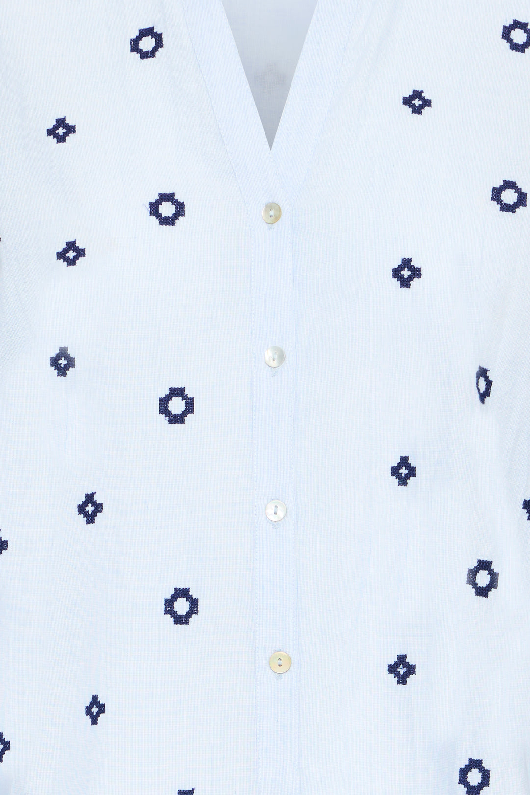 Byoung Blue Embroidered Shirt