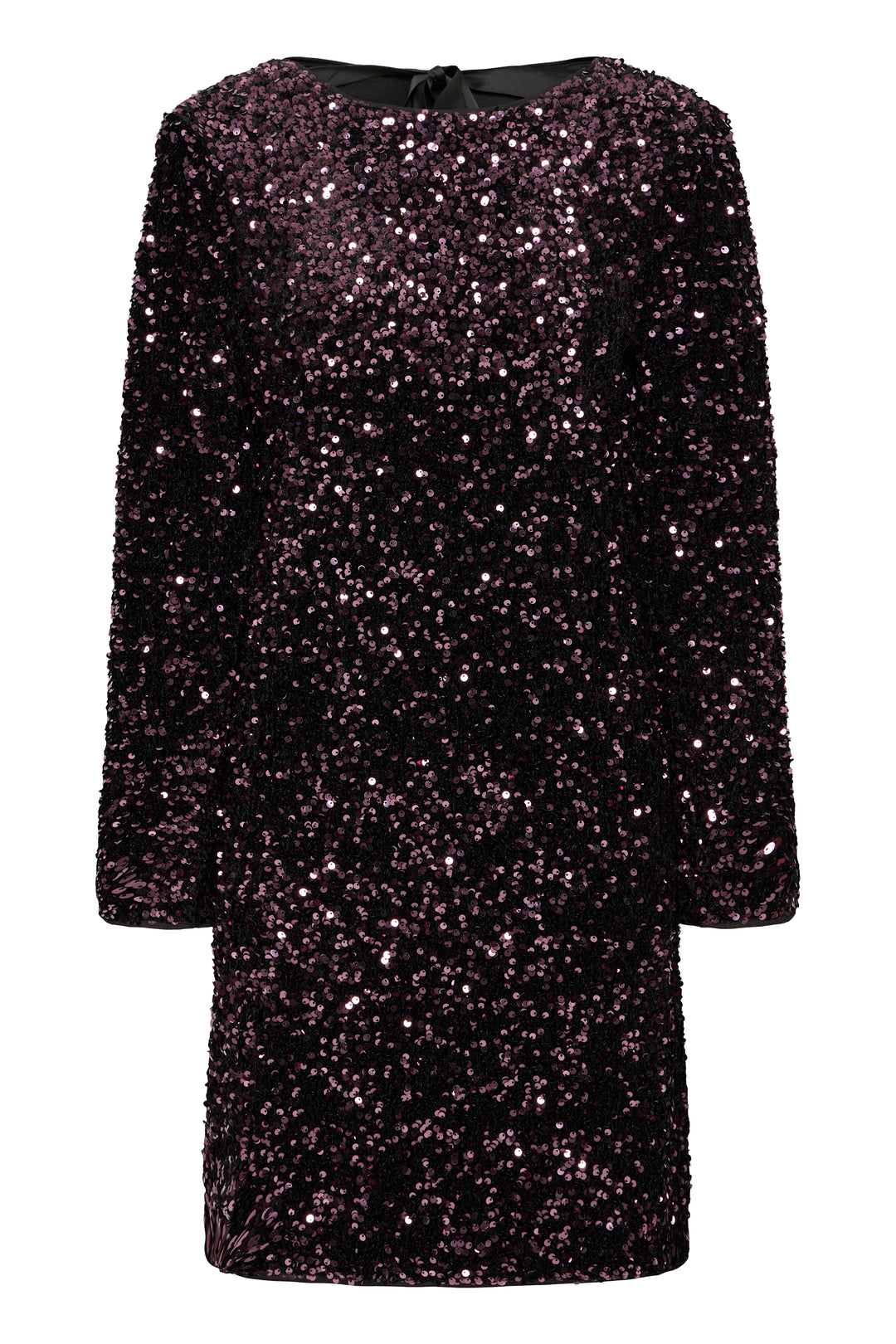 Byoung Plum Sequin Bow Dress