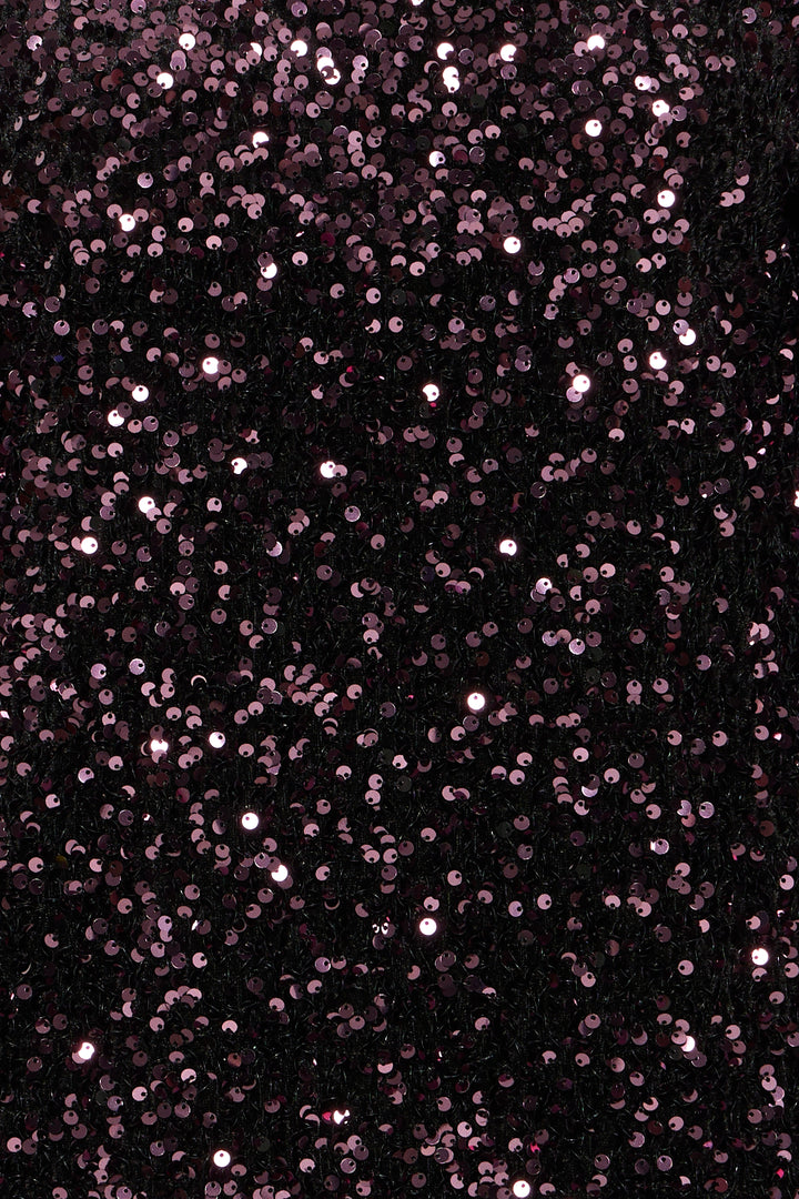 Byoung Plum Sequin Bow Dress