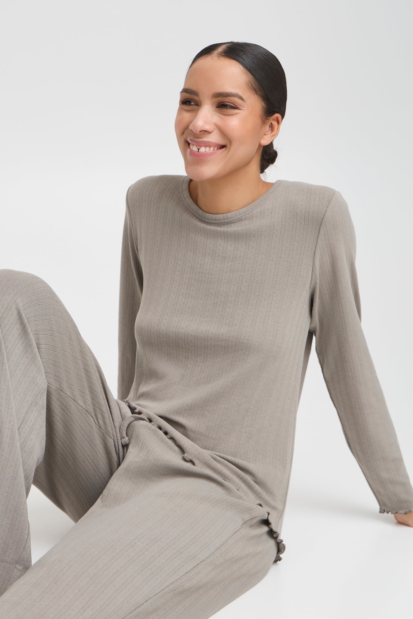 Byoung Taupe Pointelle Pyjamas