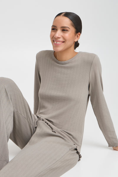 Byoung Taupe Pointelle Pyjamas