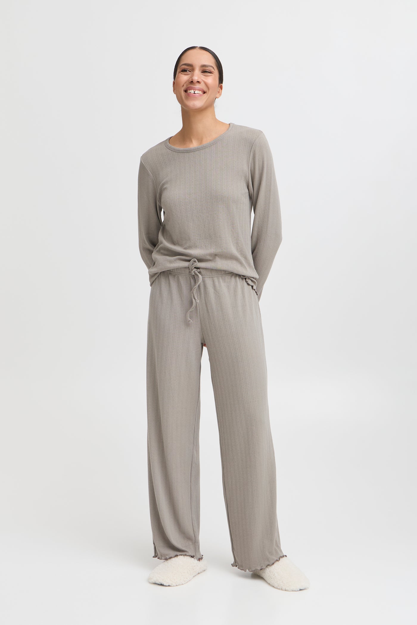 Byoung Taupe Pointelle Pyjamas